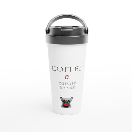 “Coffee & Canine Kisses” Travel Mug